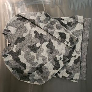 Athleta wool blend camo sweater S